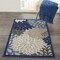 Homeroots 3 x 4 ft. Blue & Multi Color Large Floral Indoor & Outdoor Area Rug 384817 - alternate 2